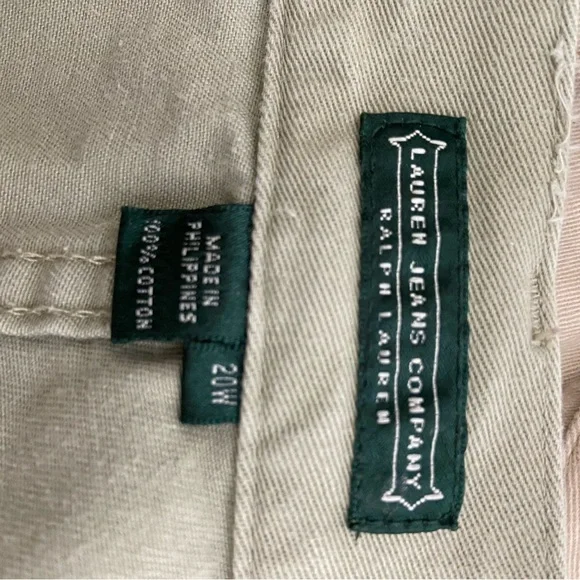 3 Pair of Ralph Lauren Women’s Capris Sz 20W Blue, Khaki, Olive - Picture 9 of 16